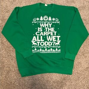 Christmas Vacation Green Crewneck Sweater
